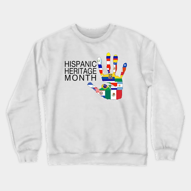 Proud Latina For Women Funny Hispanic Heritage Month Flag Crewneck Sweatshirt by The Design Catalyst